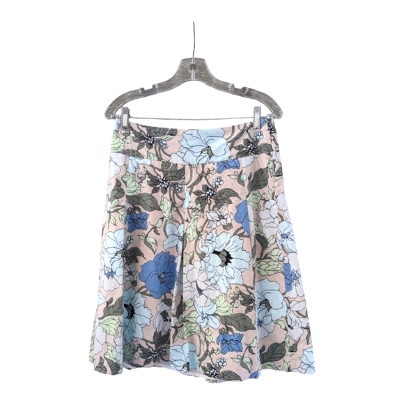 Talbot's multi-color floral lined pleated, side zip skirt Size 4 - Picture 1 of 5